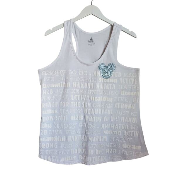 DISNEY Parks White Tank Top for Summer, Size L - Picture 1 of 11
